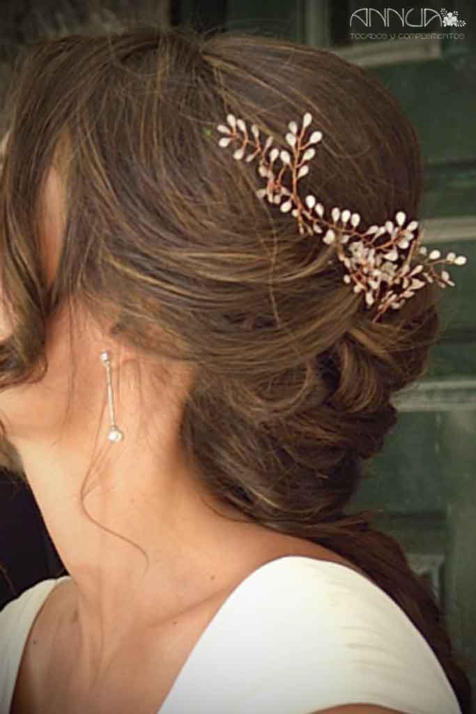tocado blanco tiara