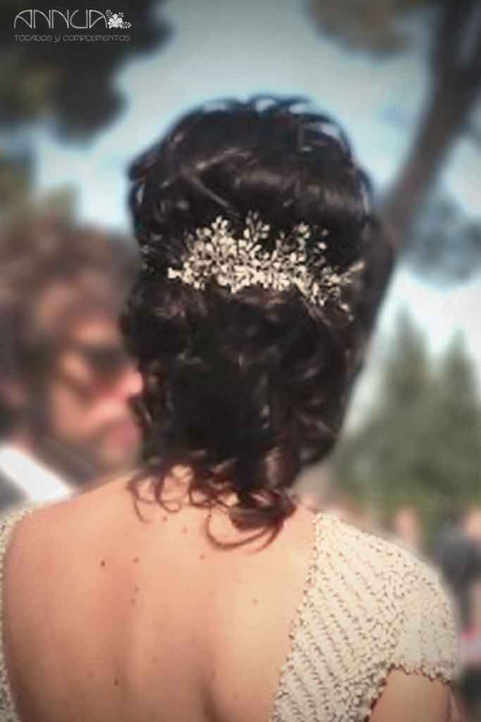 tocado blanco de novia