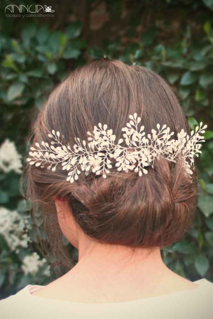 tocado de novia frondoso