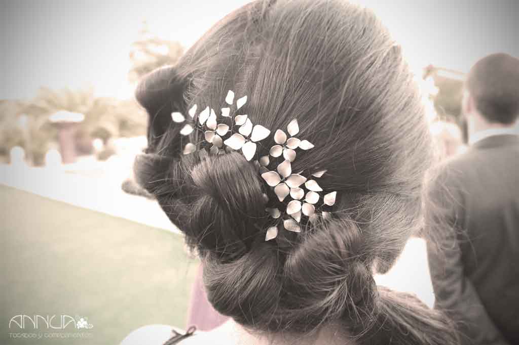 tocado flores lateral